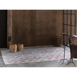 Vivabita Tapis ethnique gris rectangle en coton Selena 200x290 Gris