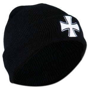 Trevi Bonnet Militaire Homme Mc Allister Noir Croix de Malte Blanche