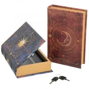 Unimasa - Set de 2 boites livres coffre-fort Soleil et Lune