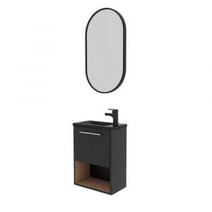 Ensemble meuble lave-mains nika + miroir