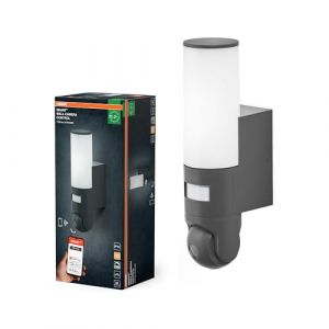 Osram Applique extérieure SMART+ avec caméra HD pilotable, détecteur de mouvement et contrôle WiFi, protection IP44, pour entrée et terrasse