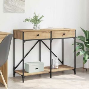 VidaXL Table Console Avec Tiroir Ch&ecirc;ne Artisanal 100 X 39 X 78,5 Cm