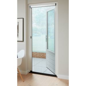 Bruynzeel Porte moustiquaire plissée sur mesure 96x233-236 blanc s900