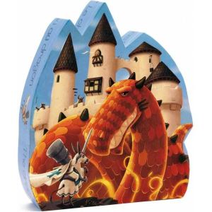 Djeco Puzzle silhouette: Ch&acirc;teau et Dragons 54 pi&egrave;ces