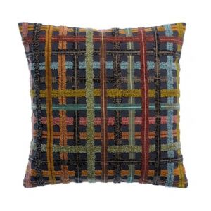 Vivaraise Coussin brodé en coton ambre 30 x 50