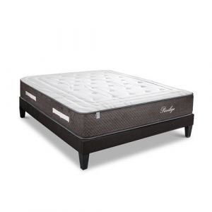 BELLECOUR LITERIE Pack PRIVILEGE 140x200 cm Matelas Ressorts ensachés + Sommier Bois + Protège matelas anti punaise