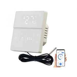 Revolt : Thermostat connect&eacute; et intelligent pour chauffage au sol avec commandes vocales - coloris blanc