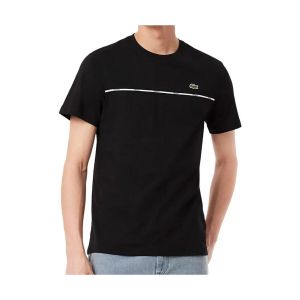 Lacoste T-shirt Trim Cotton manches courtes noir pur - L