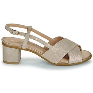 Geox Femme D AURELY 50 A Sandale à Talons, Lt Gold, 38 EU