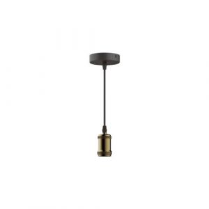 Xxcell Suspension luminaire style antique bronze mat - E27 - 1m - Bronze