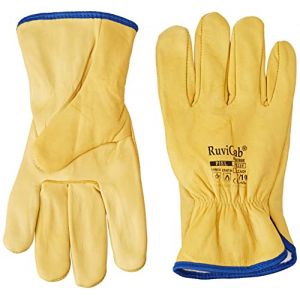 Ruvigrab 321F Gant en cuir de vachette doubl&eacute; anti-froid Jaune