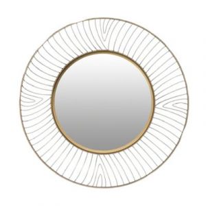 Miroir métal doré rond 50x50 cm