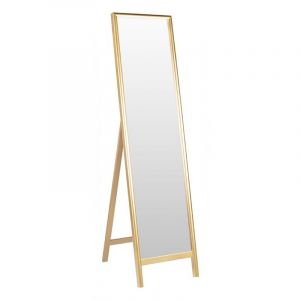 Décoration d'Autrefois Miroir sur pied en bois et couleur doré 40x160