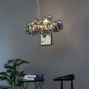 Kosilum Grande suspension horizontale 36 verres fum&eacute;s - Bartali