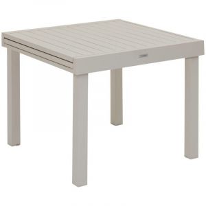 Hesperide Table de jardin extensible Piazza argile 8 places en aluminium traité en epoxy - Argile