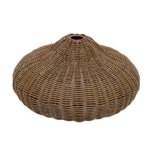 Image de Suspension cloche XL en polyrotin marron (non éléctrifiée) T