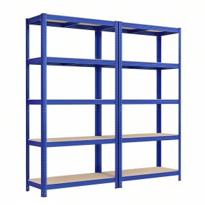 Songmics Étagère Charge Lourde Lot de 2 Étagère de Rangement 180 x 90 x 40 cm Capacité 875 kg Cadre en Acier Bleu