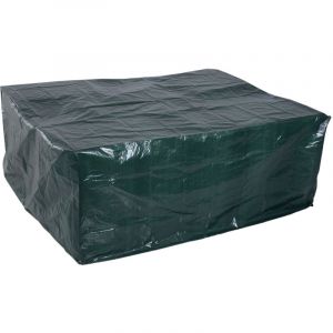 Outsunny Housse de protection mobilier de jardin bâche étanche dim. 2,35L x 1,9l x 0,9H m polyéthylène haute densité anti-UV vert foncé