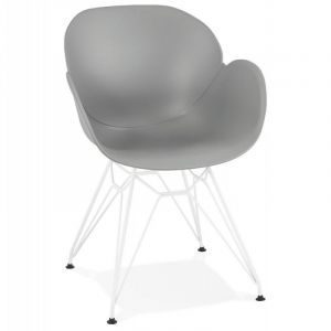 Image de Fauteuil Design "Calypso" 85cm Gris Prix