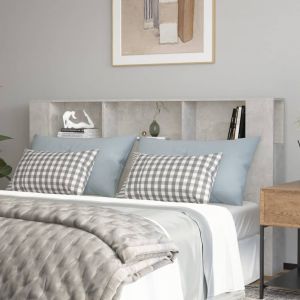 VidaXL Armoire de tête de lit Gris béton 180x18,5x104,5 cm