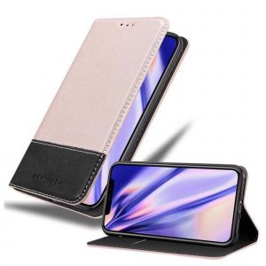 Coque pour Apple iPhone X / XS en ROSE NOIR Housse de protection &Eacute;tui avec fermeture magn&eacute;tique, fonction de support et compartiment pour carte
