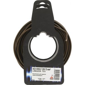 Dhome H03 vvh 2-f ovoide 2 x 0,75 mm² ls 10 marron -