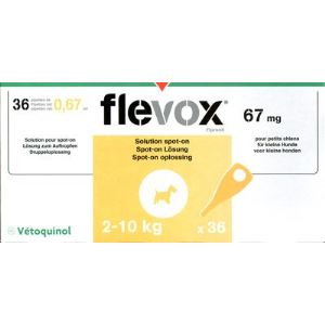 Image de Vetoquinol Flevox 67 mg - Solution Spot-On antiparasitaire pour chien 2-10 Kg