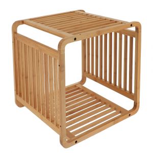 Tendance Meuble Cube malin empilable en Bambou naturel 33 x 33 cm