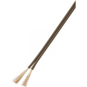 Tru Components Fil de c&acirc;blage NYFAZ/CCA 1566633 2 x 0.75 mm&sup2; marron 50 m