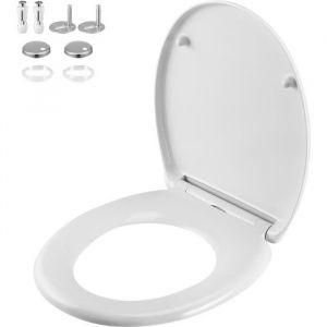 Si&egrave;ge de toilette avec syst&egrave;me d'abaissement Blanc