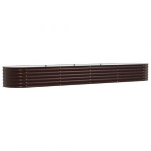 VidaXL Jardinière surélevée Marron 400x80x44 cm en Acier Galvanisé