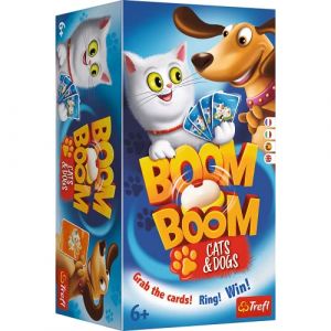 Trefl Boom Boom - Cats and Dogs, Chiens et Chatons, Jeu avec Une Cloche, Familial, Jeu de société pour Adultes et Enfants à partir de 6 Ans 2314