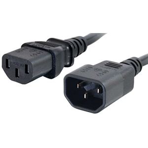C2g 88502 - Rallonge de câble d'alimentation 250VCA IEC 320 EN 60320 C13 vers IEC 320 EN 60320 C14 1 m