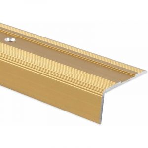 Seuil d'escalier Glory Aluminium anodis&eacute; Forme: L Or &eacute;l&eacute;gant S 90 cm