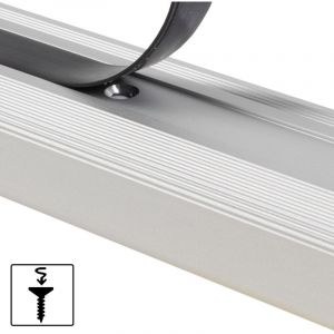 Seuil d'escalier Glory Aluminium anodis&eacute; Forme: L Argent S 90 cm