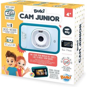 Buki France Appareil Photo Enfant 40MP & Vid&eacute;o 1080P &ndash; L&eacute;ger 80g, &Eacute;cran 6cm, Zoom X8, Filtres &ndash; sans Jeux, Coque Silicone, Carte SD 16Go, USB-C &ndash; D&egrave;s 4 Ans