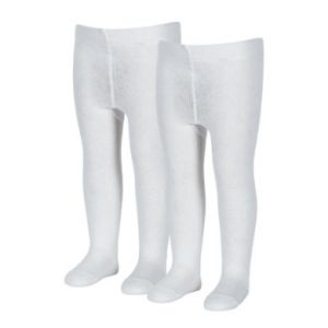 Sterntaler Collants enfant uni blanc lot de 2 - Taille 50/56