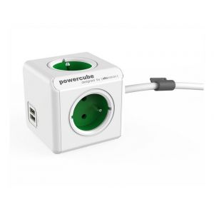 Image de Allocacoc Bloc multiprise PowerCube 4 prises + 2 USB + câble 1,5 m