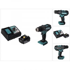 Makita DHP 482 RM1 Perceuse-visseuse à percussion sans fil 18 V 62 Nm + 1x batterie 4,0 Ah + chargeur