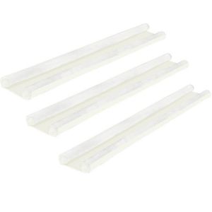 Lot de 3 boudins de porte réglables - Boudin de porte blanc - 95 cm - Boudin de porte contre les courants d'air et le froid
