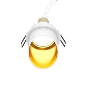 MAYTONI DECORATIVE LIGHTING Luminaire Spot de plafond Lipari Blanc avec de l'or IP 20 GU10 Aluminium Pour Salon, Cuisine, Chambre, Salle &agrave; manger, Bureau