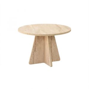 Menzzo Homitis - Table basse Mushroom travertin - D.60x40 cm