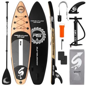 Serenelife Paddle Gonflable (6” d'épaisseur) avec Accessoires Sup et Sac de Transport, Sup Gonflable avec Large Posture, contrôle du Surf et Pont antidérapant, Planche de Surf pour Jeunes et Adultes