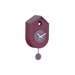Present time Horloge murale thermoplastique violet foncé 9.2x17.5x33.2cm