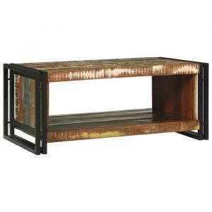 VidaXL Table basse Marron 90 x 50 x 38 cm bois de r&eacute;cup&eacute;ration massif