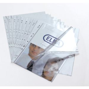 Elba 100 pochettes perforées Cartofix en PVC 8/100e