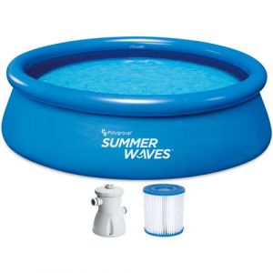 S mer Waves TW34 P1001030A0EU Ensemble de piscine Quick Up 305 x 76 cm avec pompe de filtration