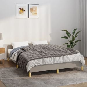 VidaXL Couverture lestée Gris 138x200 cm 6 kg Tissu Grey