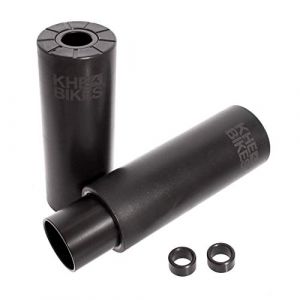 Image de KHE Bikes 2ND PRO BMX Pegs CrMo Noyau avec fibre de verre en nylon pour paire de 10 mm + 14 mm Noir