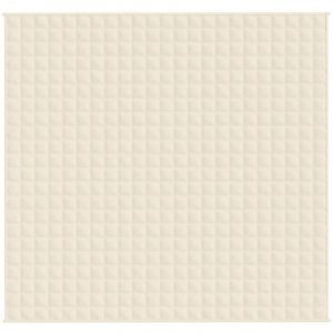 VidaXL Couverture lestée Crème clair 220x240 cm 11 kg Tissu Crème
